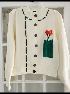 🆕 {Cider} Pocket Full O’Posies Flower Cardigan Sweater